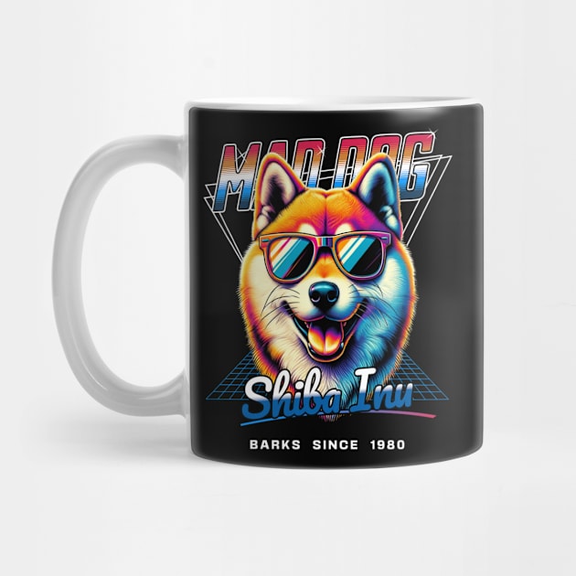 Mad Dog Shiba Inu Dog by Miami Neon Designs